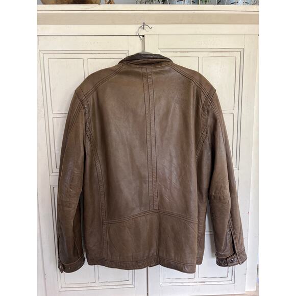 Marc New York Andrew Marc mens size large brown leather jacket - Picture 3 of 6